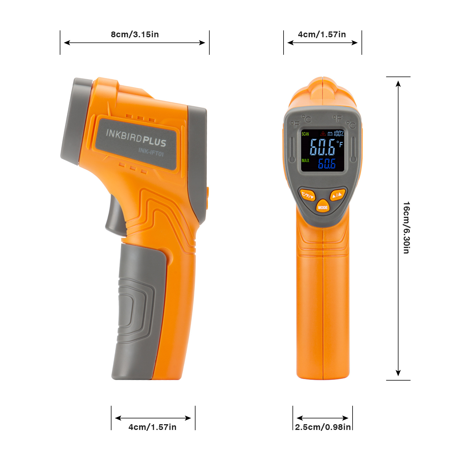 Inkbird Laser Infrared Thermom - Industrial Laser Temperature ulasan dan harga