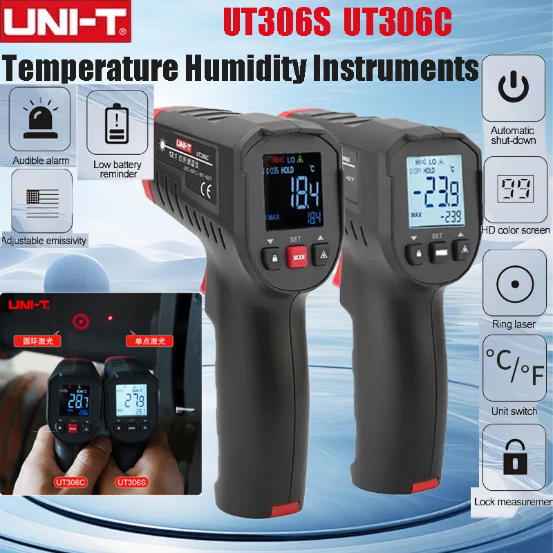 UNI-T UT306S UT306C Digital Th - Industrial Laser Temperature ulasan dan harga