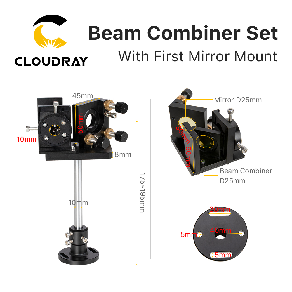 Cloudray Beam Combiner Set 25m - Co2 Laser Mirror ulasan dan harga
