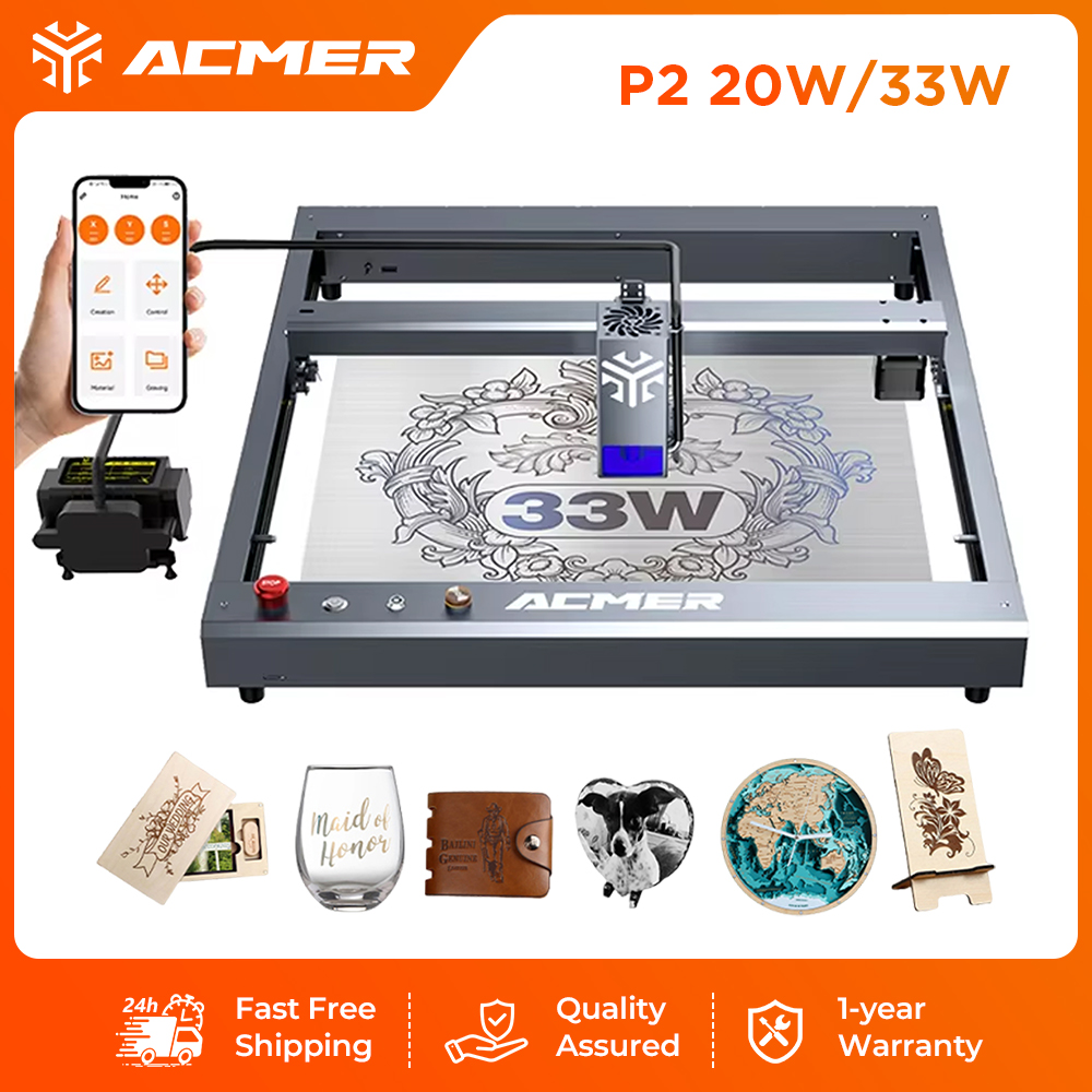 ACMER P2 33W Laser Engraver an - Industrial Laser Engraver ulasan dan harga