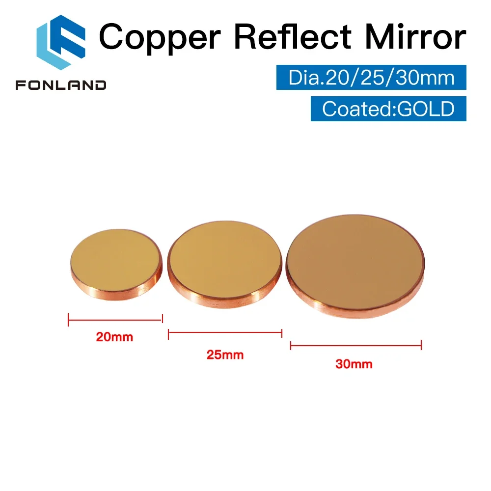 3pcs Fonland Copper Reflect Mi - Co2 Laser Mirror ulasan dan harga