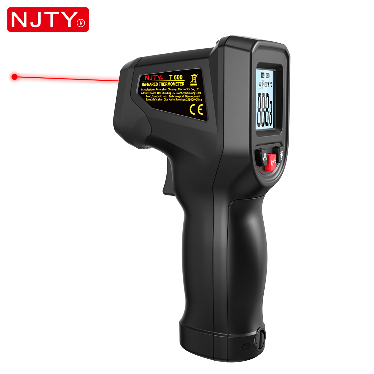 NJTY T600 Infrared Thermometer - Industrial Laser Thermometer ulasan dan harga