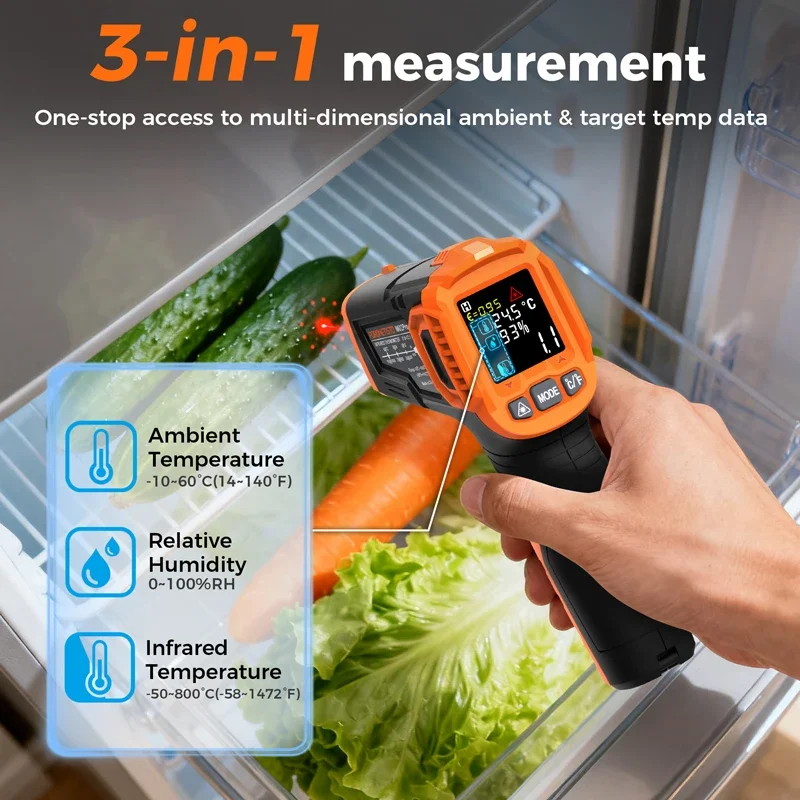 -50~380C Infrared Thermometer  - Industrial Laser Temperature ulasan dan harga