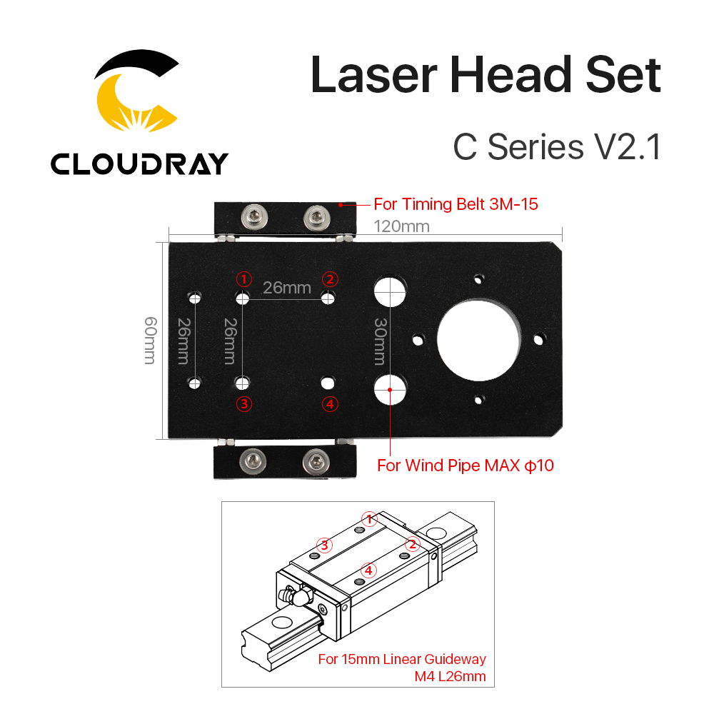 Cloudray CO2 Laser Head Set Di - Co2 Laser Mirror ulasan dan harga